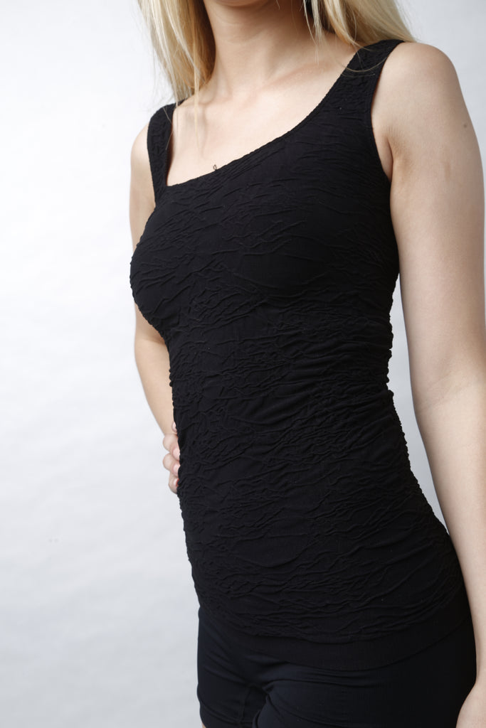 Crinkle Lycra Wide Strap Tank